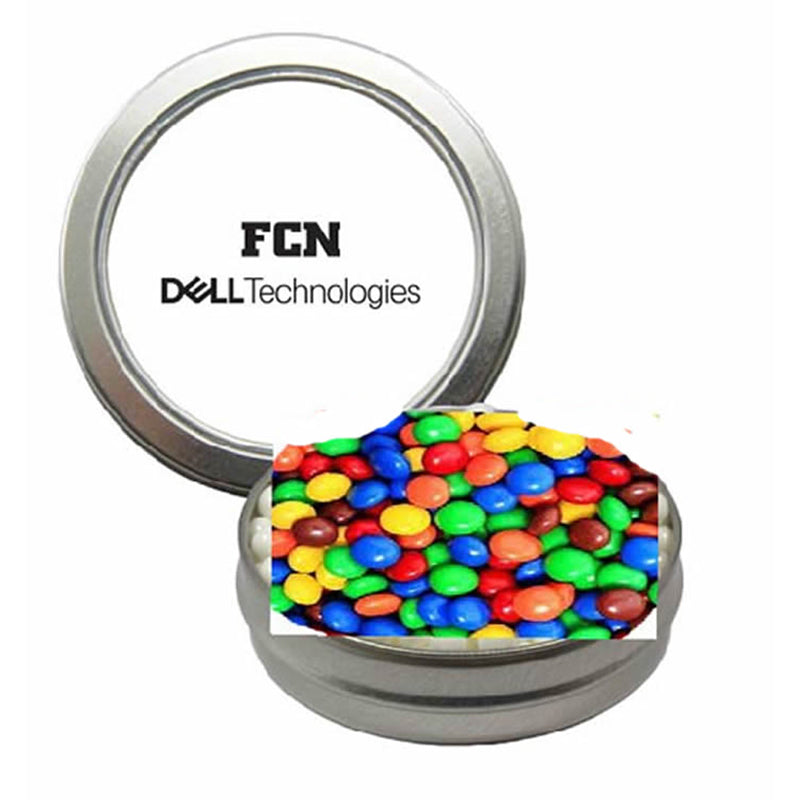 Tin w/ Short Round Chocolate Littles FCN + Dell. No Expiration