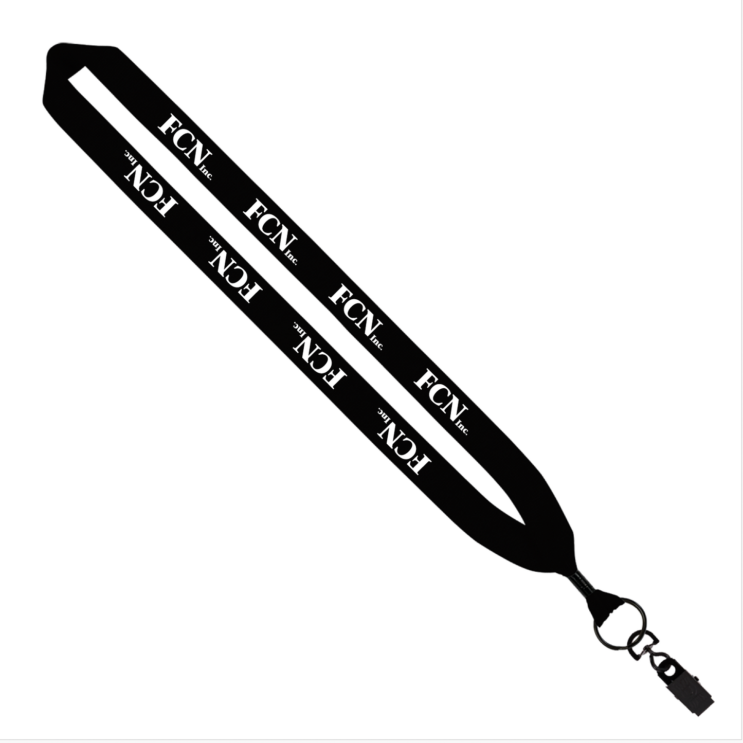 1" Cotton Lanyard with Metal Crimp & Swivel Snap Hook