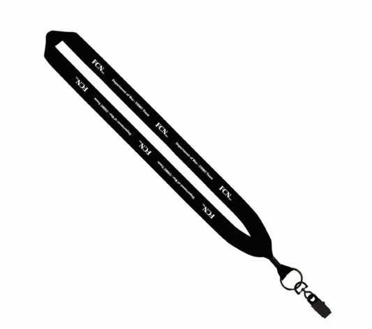 1" Cotton Lanyard with Metal Crimp & Swivel Snap Hook - USMC LOGO