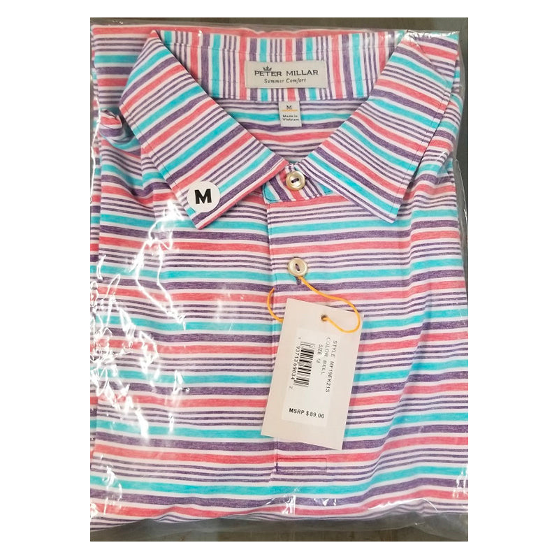 Peter Millar Striped, Multi-Color Cotton Polo - FCN