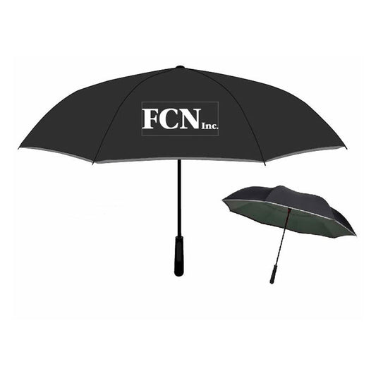 48" Reflective Inversion Black Umbrella - FCN